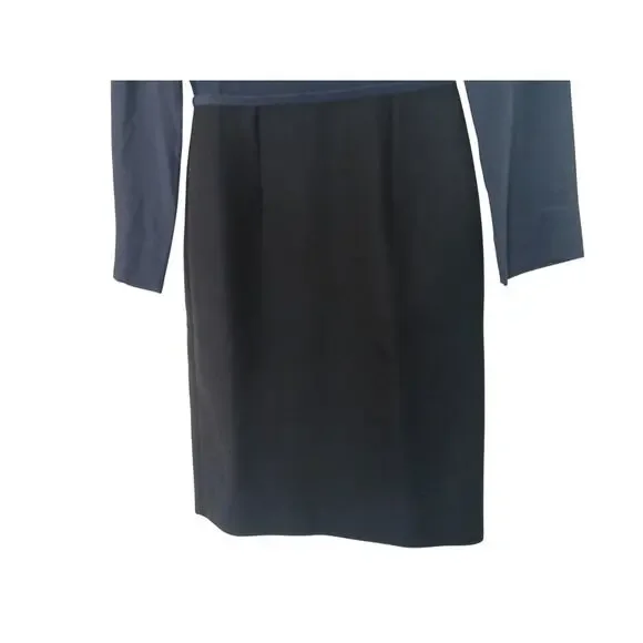 Fendi Navy Blue Long Sleeve Dress Size 38 ITMade in Italy Designer Sheath